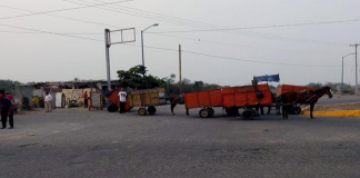 Recolectores de basura cierran carretera en el Istmo; piden audiencia con edil