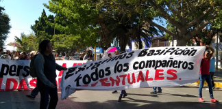 STEUABJO marcha para coberturar primer plática conciliatoria