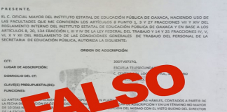 Advierte IEEPO sobre órdenes de adscripción falsas