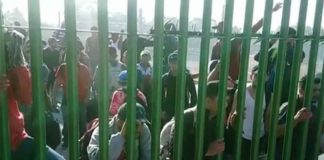Migrantes llegan a frontera sur de México y se enfrentan a GN
