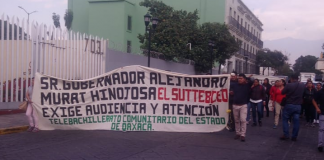 Empleados de Telebachilleratos activan protestas en Casa oficial