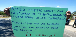 Por segundo día pobladores bloquean carretera en el Istmo, exigen obra