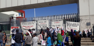CODEDI protesta en Congreso, exige justicia para Fredy García