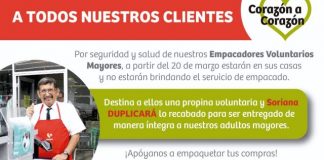 Walmart y Soriana ‘descansarán’ a sus empacadores para prevenir coronavirus