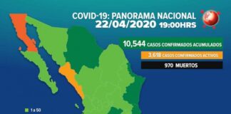 Suman 10,544 casos positivos de Covid-19 en México