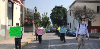 Con marcha, operadores del transporte exigen 27 mil pesos por persona para enfrentar la cuarentena