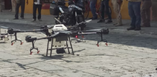 Con drones, fumigarán espacios públicos en Oaxaca