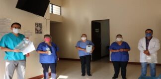 UTVCO entrega caretas protectoras y soluciones desinfectantes para uso de personal médico