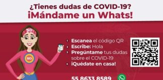 Mantente informado sobre COVID-19 vía WhatsApp de “Susana Distancia”