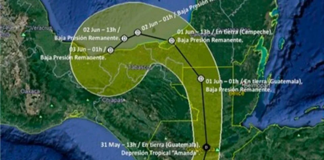 Tormenta “Amanda” entrará mañana lunes a territorio mexicano