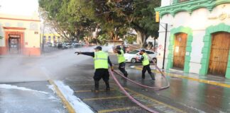 Coordinan Ayuntamiento citadino desinfección de zonas aledañas a la Policía Municipal