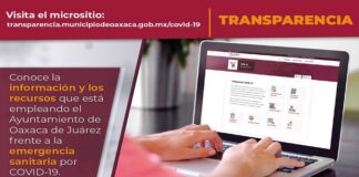 Habilita Ayuntamiento de Oaxaca de Juárez micrositio “Transparencia COVID-19”