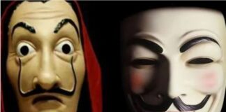 Adolescentes creen que Anonymous copió la máscara a ‘La Casa de Papel’