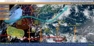 Onda tropical 6 ocasionará fuertes lluvias en Oaxaca