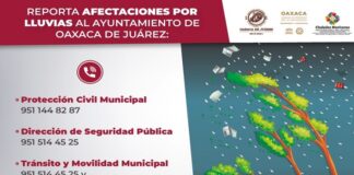 Advierte Ayuntamiento de Oaxaca posibilidad de lluvias fuertes en la ciudad