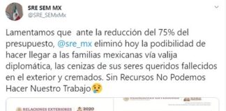 Recorte impide repatriar restos de mexicanos muertos por Covid-19