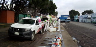 Continúa sanitización de la Central de Abasto