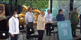 Da AMLO banderazo a Tren Maya; pide a empresa cumplir