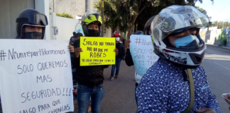 Repartidores de UBER protestan en la capital para exigir mayor seguridad
