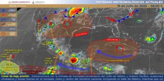 Canal de paja presión provocará lluvias en Oaxaca