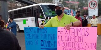 Con bloqueo, exigen cierre del Laboratorio “San Francisco”