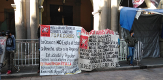Con protesta FOPEC exige justicia por agresión a su líder