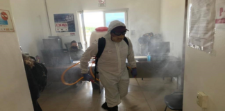 Realizan jornada de desinfección del cuartel municipal
