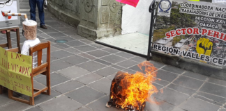 Protesta S. 22 en rechazo a clases virtuales, iniciará ciclo escolar en septiembre