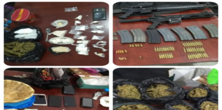 Ejecuta Fiscalía cateo en el Istmo; asegura armas, drogas y vehículos