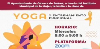 Ofrece Ayuntamiento de Oaxaca de Juárez clases de yoga en línea para mujeres