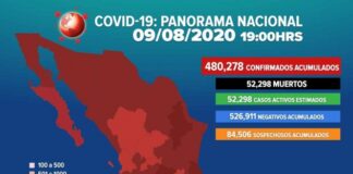 México supera los 480 mil casos positivos de covid-19