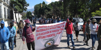 Marcha FNIC en la ciudad de Oaxaca, exige justicia para su líder