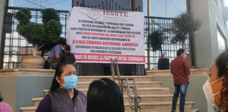Empleados protestan en oficinas del ISSSTE, detectan casos positivos de COVID-19