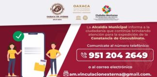 Mantiene Ayuntamiento de Oaxaca de Juárez expedición de constancias de concubinato