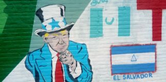Pintan mural en Oaxaca contra políticas migratorias de Donald Trump