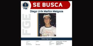 Ofrece FGE-Michoacán recompensa sobre paradero de Diego Urik Mañón