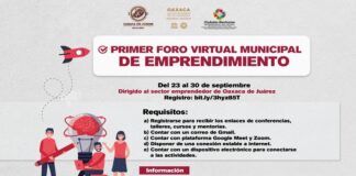Invita Ayuntamiento de Oaxaca al Primer Foro Virtual Municipal de Emprendimiento