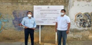 Cumple Oswaldo García con habitantes de Candiani con obras de infraestructura prioritaria