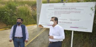 Oswaldo García inaugura obra de pavimentación en Donají