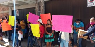 Pobladores de Xoxo protestan en oficinas de Conagua