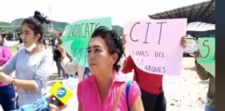 Protestan transportistas de Salinas del Marqués protestan para ser incluidos en obra
