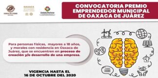 Invita Ayuntamiento de Oaxaca de Juárez a participar por el Premio Emprendedor Municipal