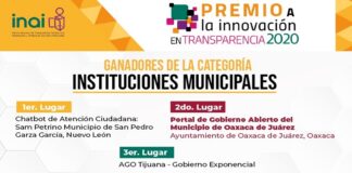 Obtiene Oaxaca de Juárez segundo lugar a nivel nacional en innovación en transparencia