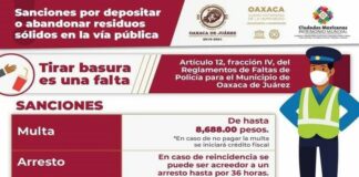 Prevé Ayuntamiento de Oaxaca medidas más severas para quien abandone desechos en vía pública