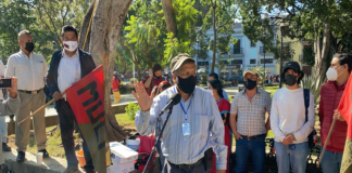 MULT instala plantón y huelga de hambre en la ciudad de Oaxaca