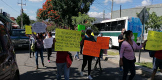 Protestan sindicalizados del STPEIDCEO para exigir rendición de cuentas