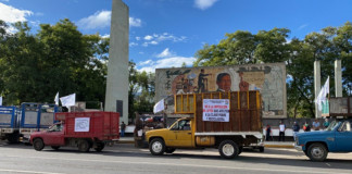 Con protesta, chatarreros presionan a diputados por negocio del reciclaje