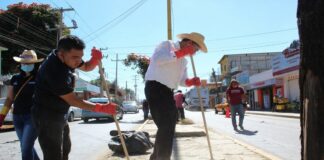 Desinfectan Calzada Madero
