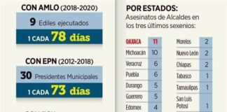 Matan un edil cada 78 días