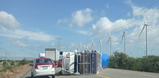 Reporta CEPCO cuarta volcadura por evento de norte en el Istmo